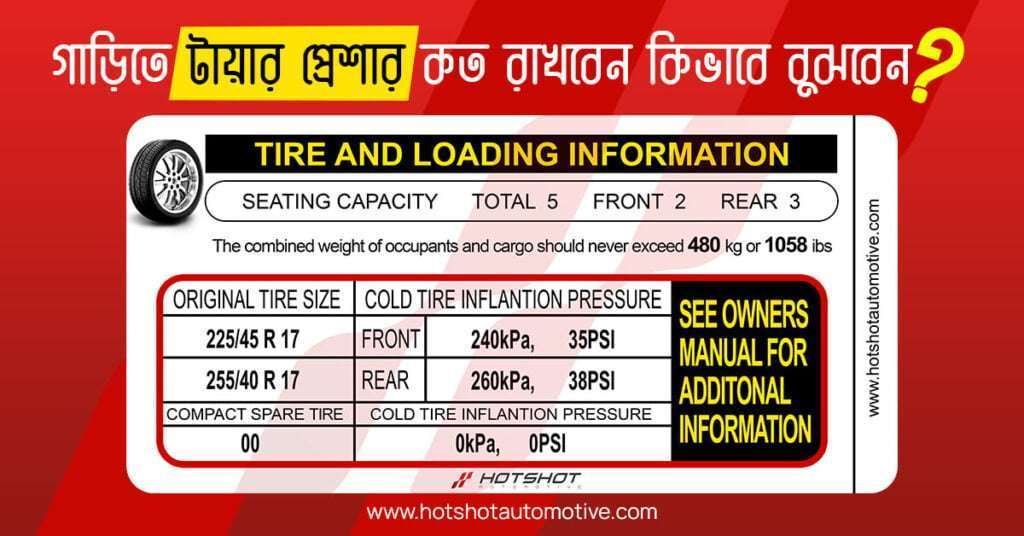 গাড়িতে টায়ার প্রেশার কত রাখবেন কিভাবে বুঝবেন?