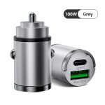 100W USB Type C PD QC Mini Metal Fast Car Charger