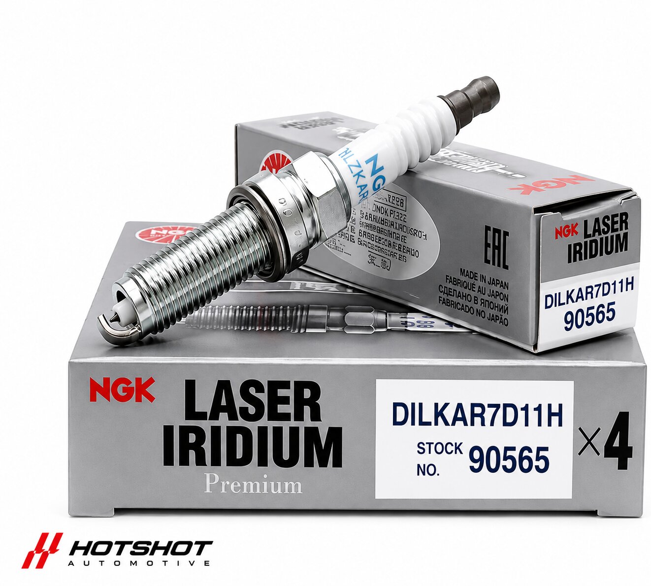 ngk NGK LASER IRIDIUM DILKAR6A11 SPARK PLUGS (4PCS) - Image 1
